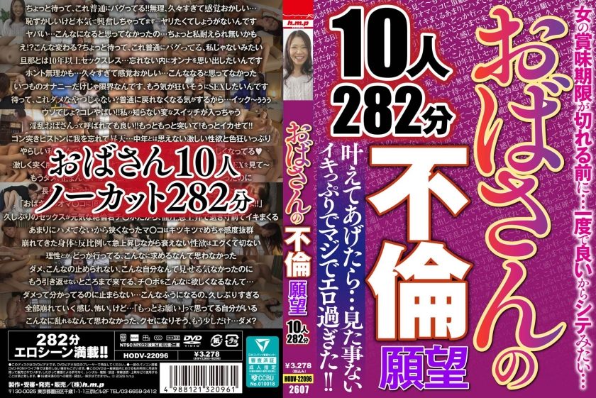 【レビュー】おばさんの不倫願望 10人282分を購入前チェック